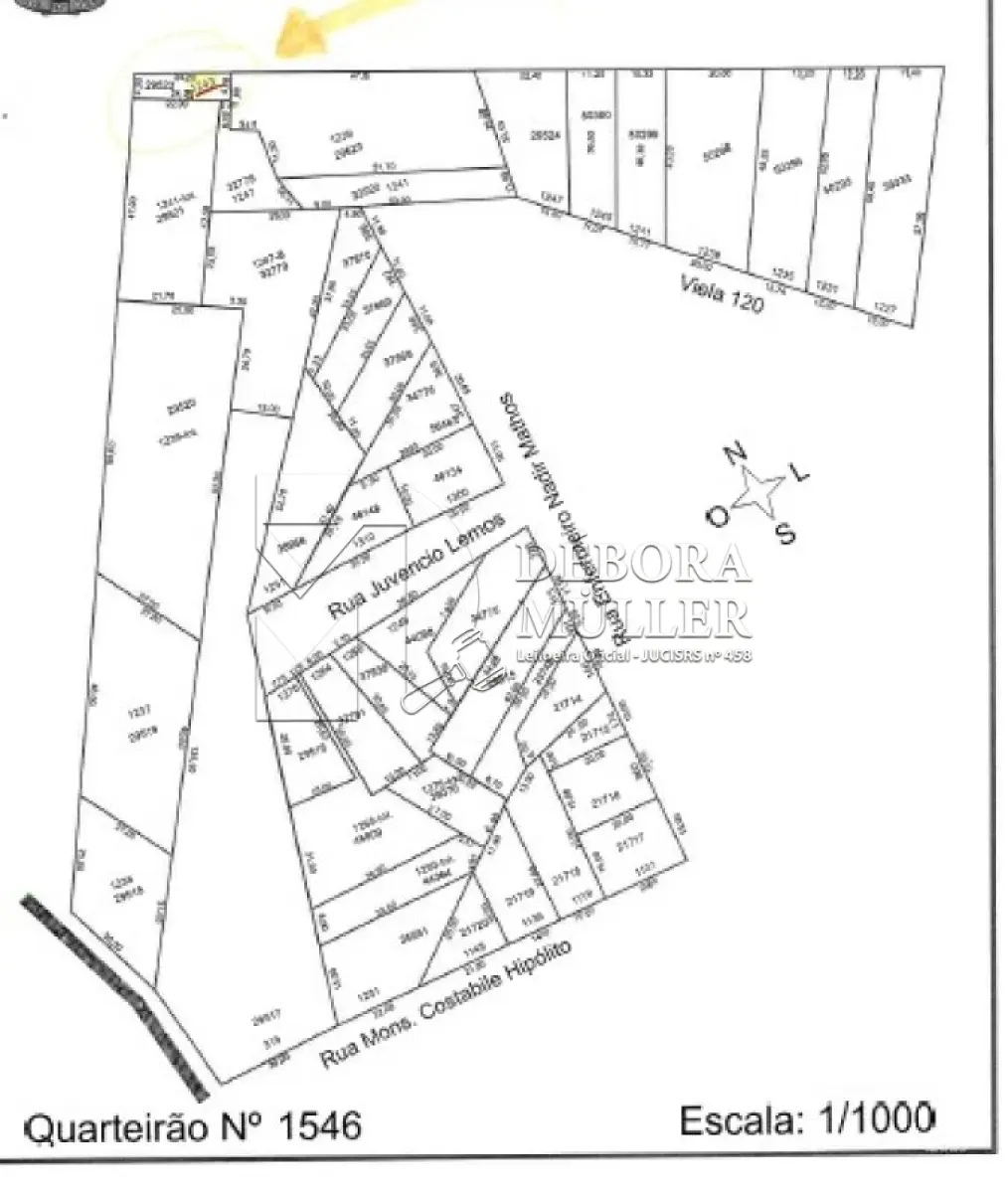 LOTE 001 - Terreno Matrícula sob nº 50. 637 Comarca de Bagé
